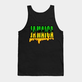 Jamaican Flag colors Jamaicans Jamaica Tank Top